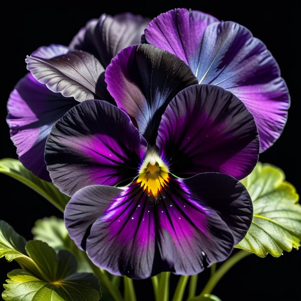 Depicting of a black pansy