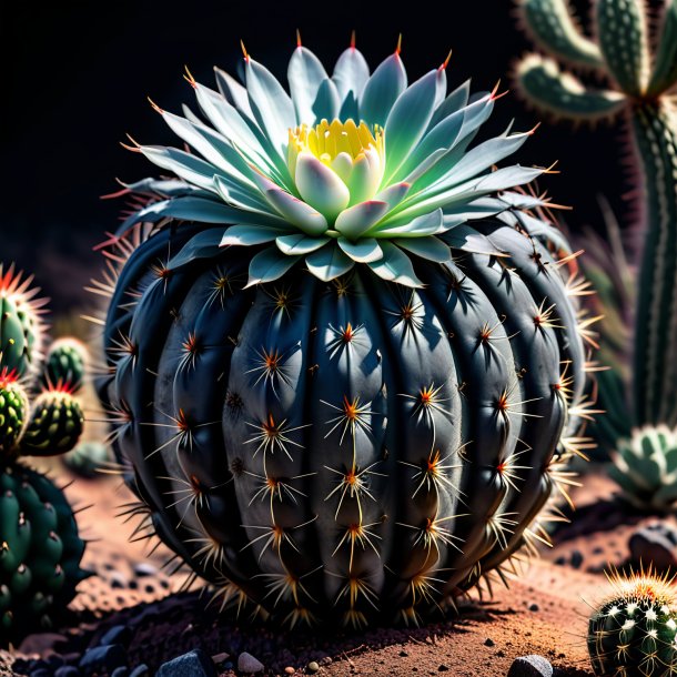 Figure of a charcoal cactus