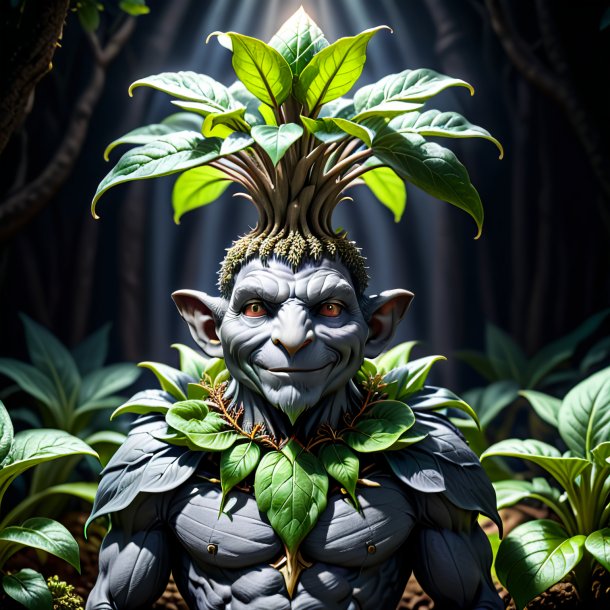 Représentant un mandrake gris