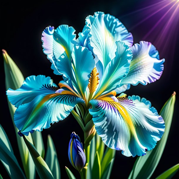 Clipart de un aquamarine iris