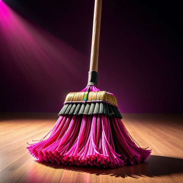 "depiction of a hot pink broom, spanish"