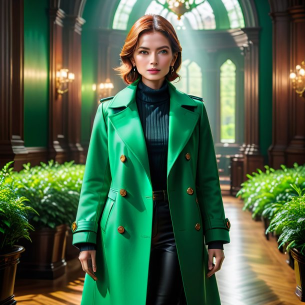 Picture of a mol in a green coat