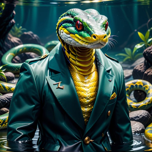 Image of a snake in a coat in the water