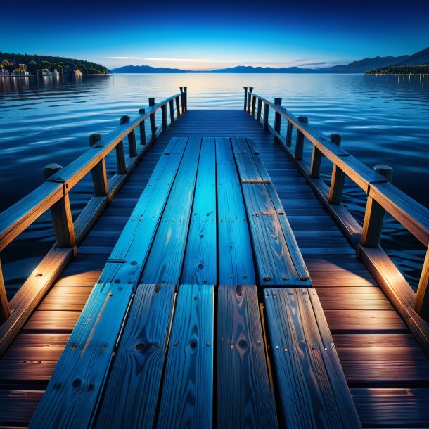 Clipart of a blue dock