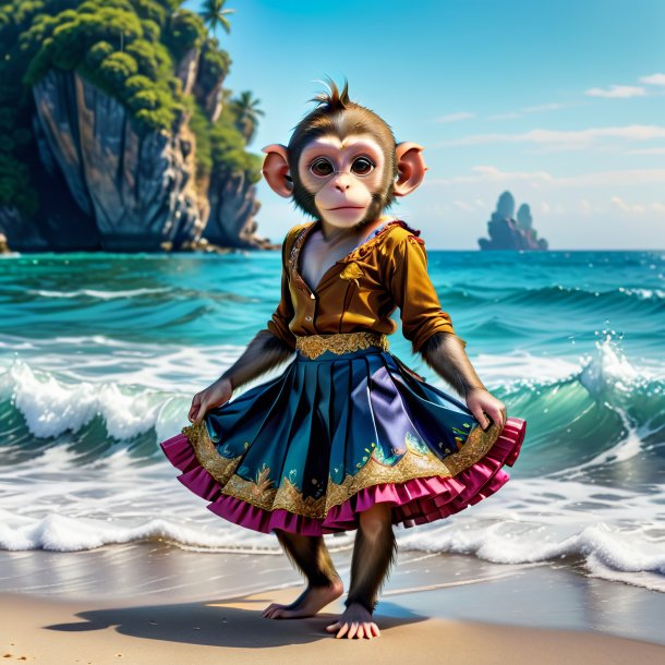 Pic of a monkey in a skirt in the sea