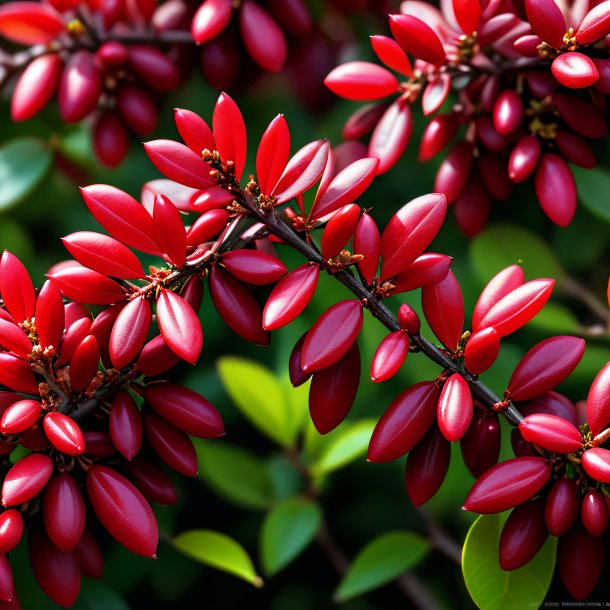 Imagery of a maroon barberry