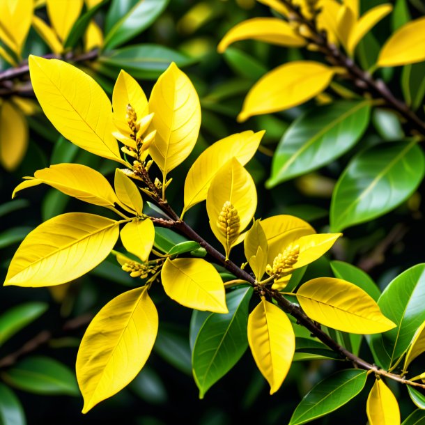 Photography of a yellow laurel