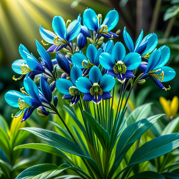 Imagerie d'un teal polemonium