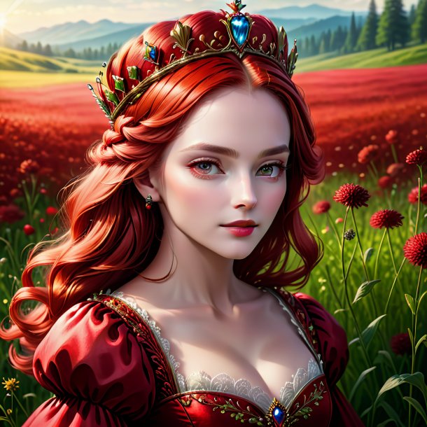 Illustration of a red queen of the meadow