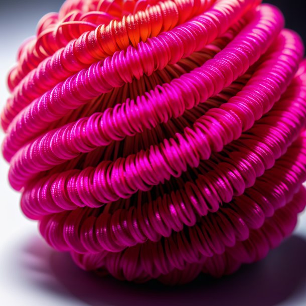 Portrait of a hot pink elastic momordica