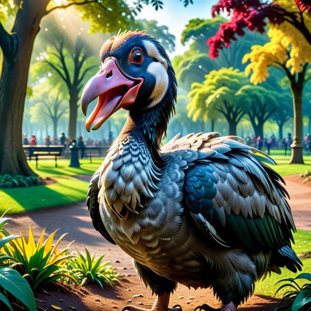 Image of a crying of a dodo in the park