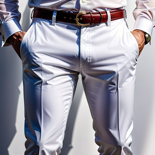 Picture of a white trousers from paper