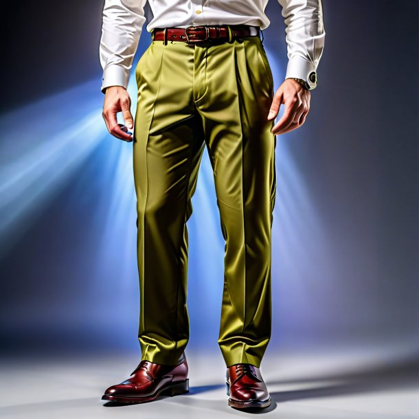 Image of a olive trousers from polyethylene