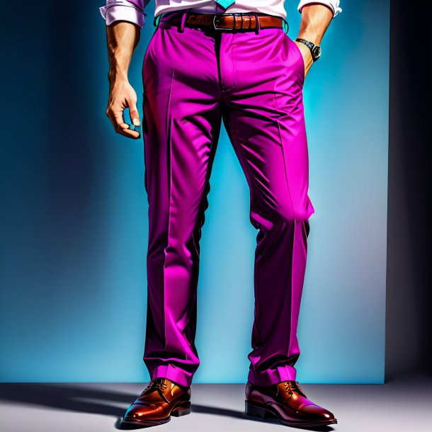 Sketch of a magenta trousers from stone