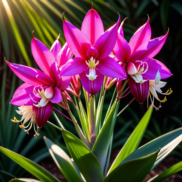 Portrait d'un yucca fuchsia