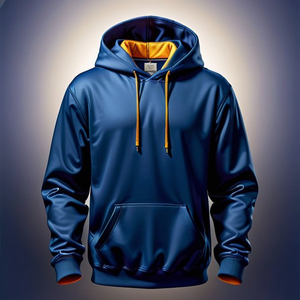 Clipart of a navy blue hoodie from polyethylene