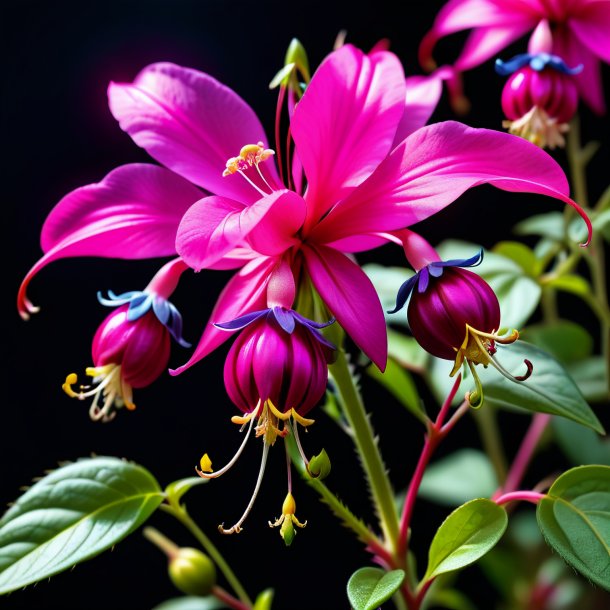 Foto de una cizaña fucsia