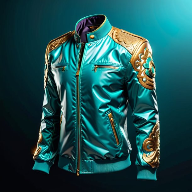 Clipart of a teal jacket from gypsum