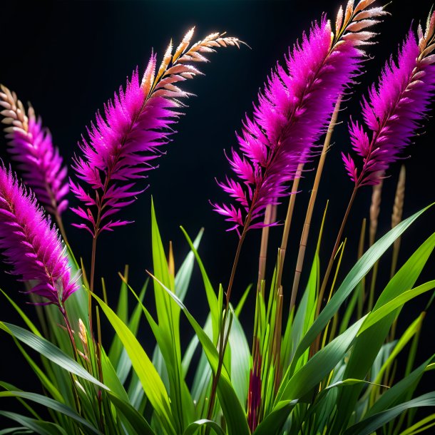 Portrait of a magenta reed