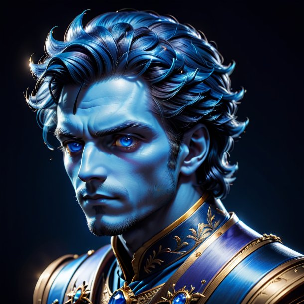 Portrait of a blue mezereon
