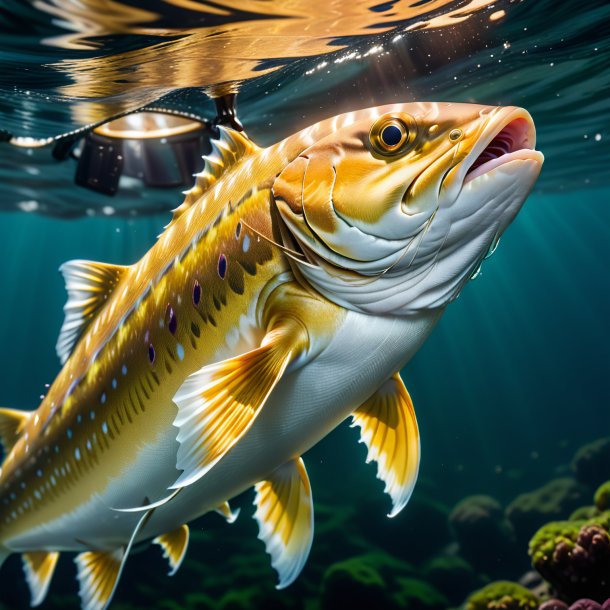 Picture of a haddock in a coat in the water