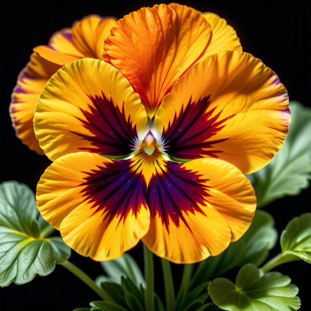 Photo d'une pansy orange