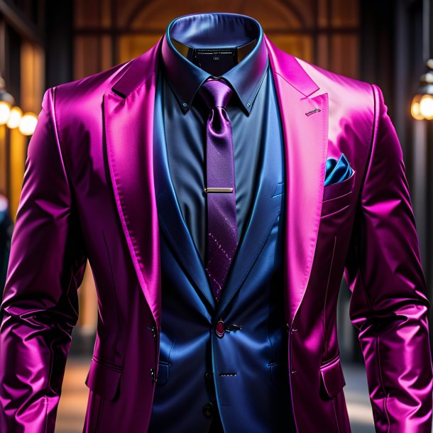 Photography of a fuchsia jacket from iron