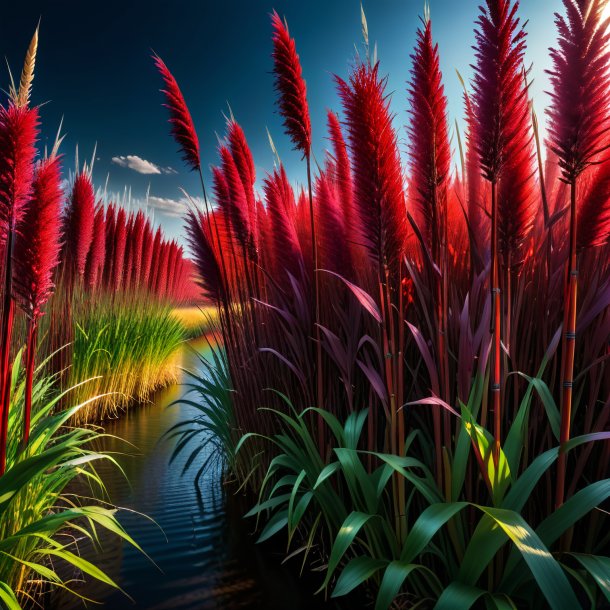 Photo of a crimson reed