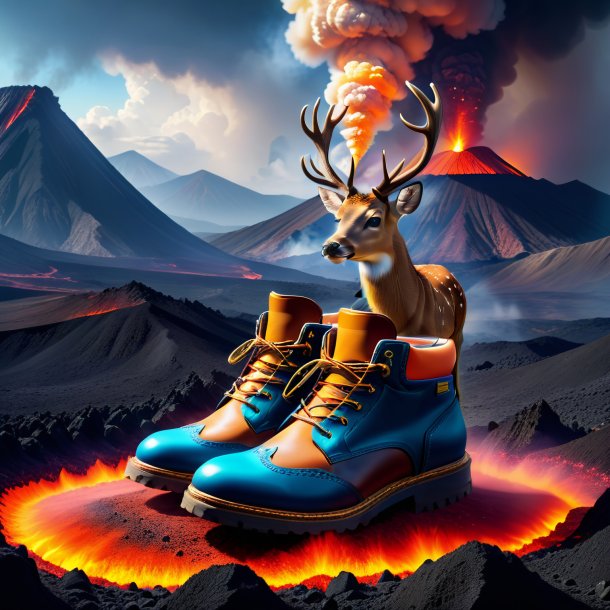 Image d'un cerf dans une chaussure dans le volcan