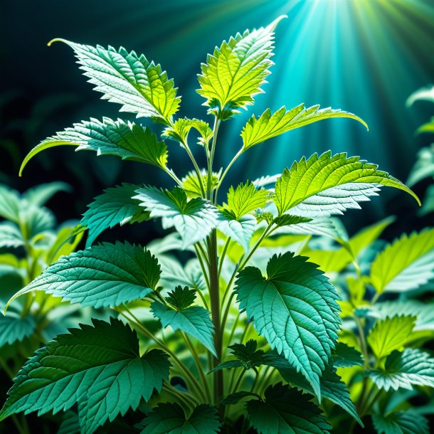 Imagery of a cyan nettle