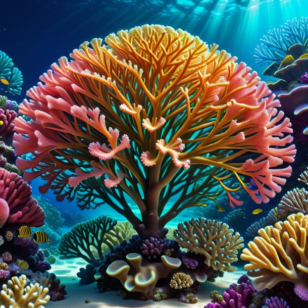 Desenho de um xerântemo coral