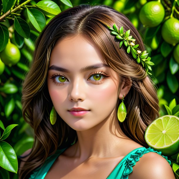 Portrait of a lime laurestine