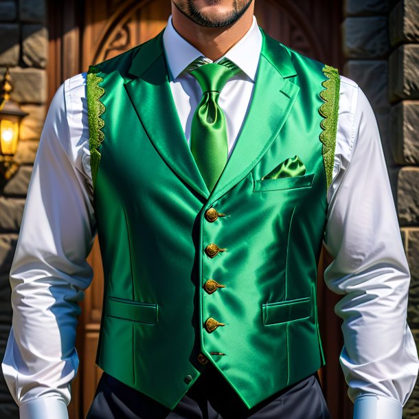 Picture of a green vest from stone