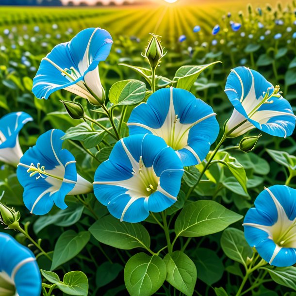 "imagen de una alga azul, campo"