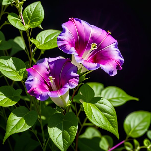 "imagem de uma maroon bindweed, roxo"