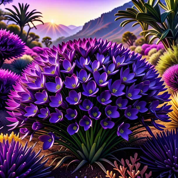 Clipart of a purple xerophyllum