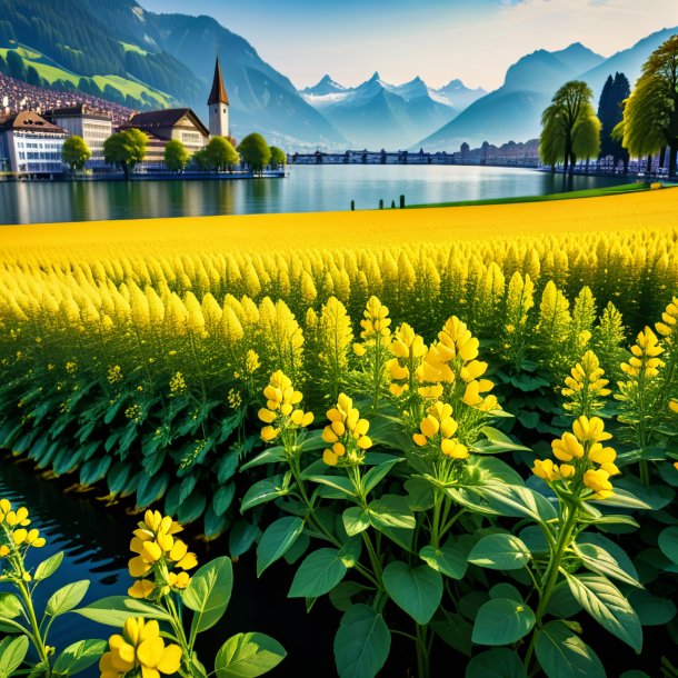 Image of a yellow lucerne
