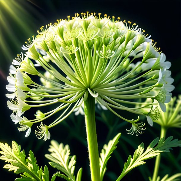Drawing of a white fennel