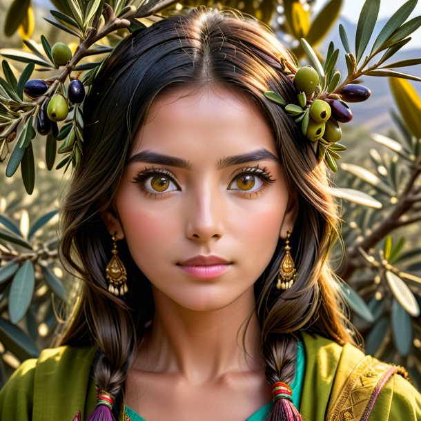 Portrait of a olive marvel of peru