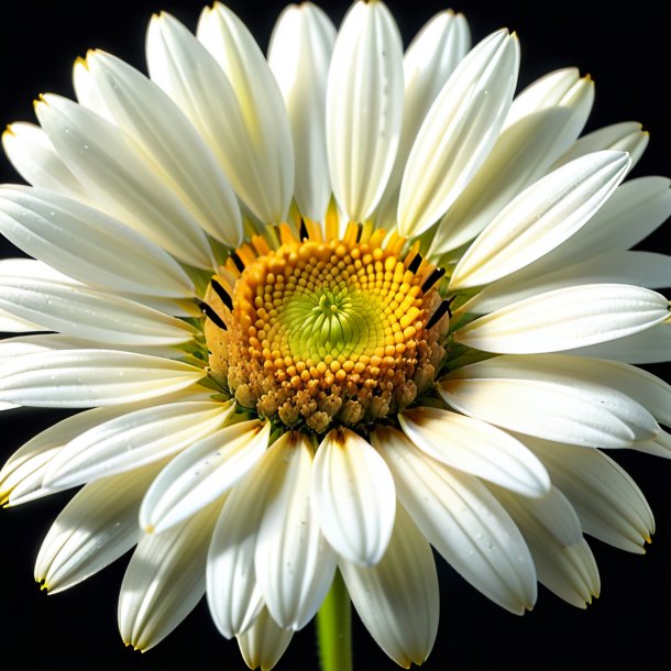 "portrait d'une marguerite d'ivoire, sauvage"