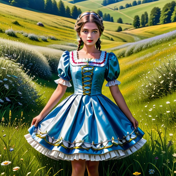 Photo of a sardines in a dress in the meadow