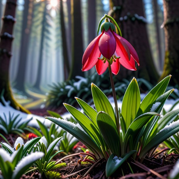 Pic of a crimson snowdrop