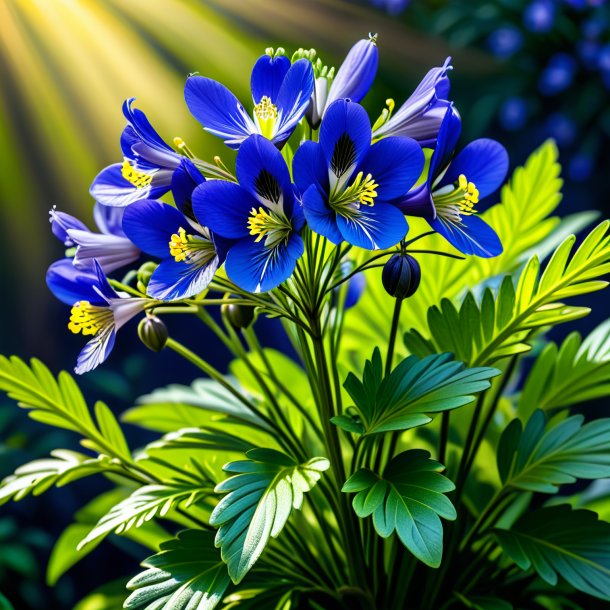 Image d'un polemonium bleu marine