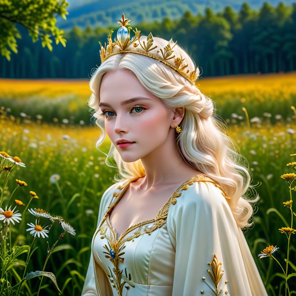 Photography of a ivory queen of the meadow