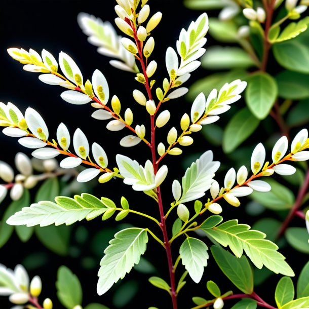 Clipart of a white barberry