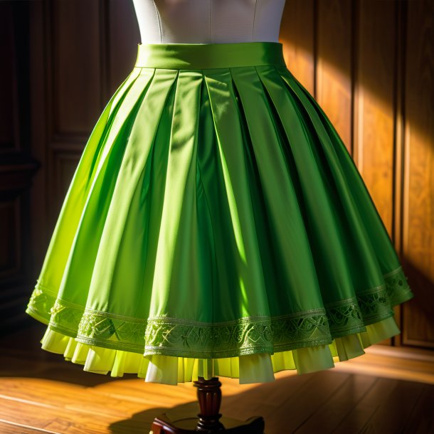 Pic of a lime skirt from wood