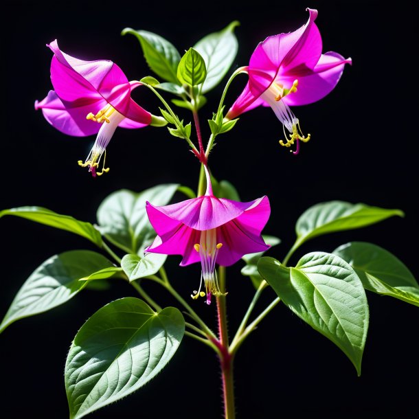 Foto de una fucsia ipomoea tricolor