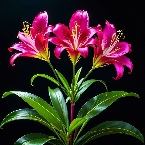 Image of a fuchsia kaffir lily