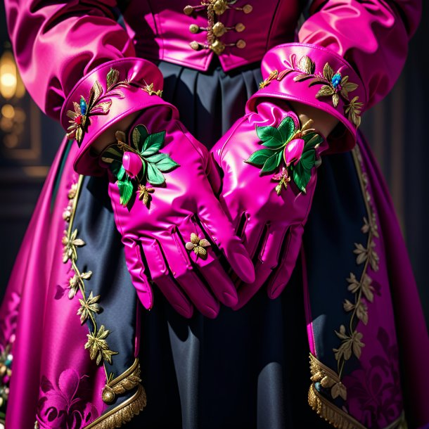 Photo d'un gants fuchsia de pierre