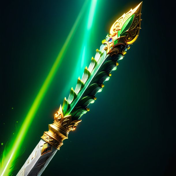 Portrayal of a lime king's spear